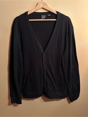 armani exchange black cardigan